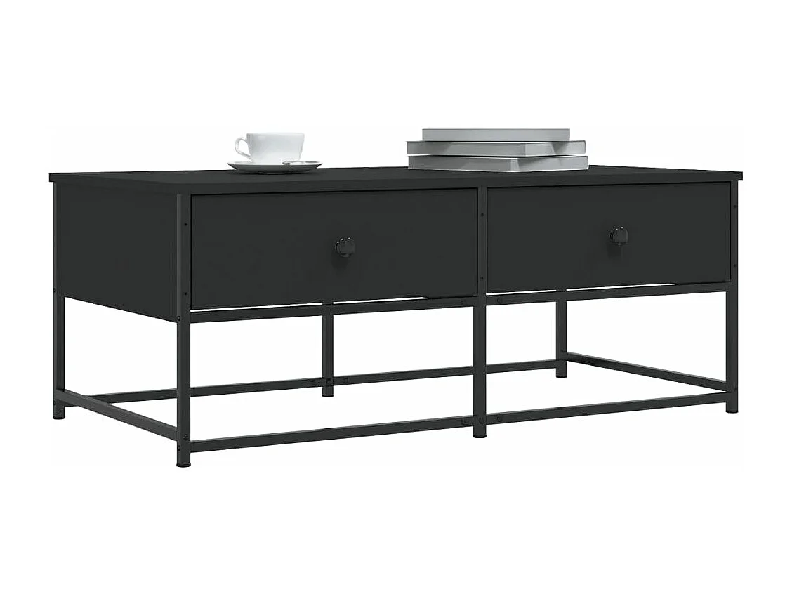 Table basse noir 100x51x40 bois d'ingénierie
