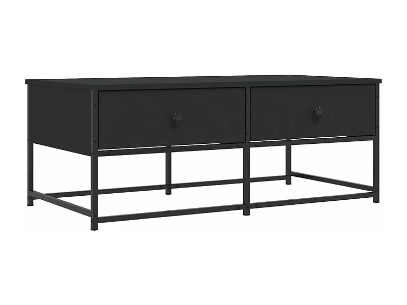 Table basse noir 100x51x40 bois d'ingénierie