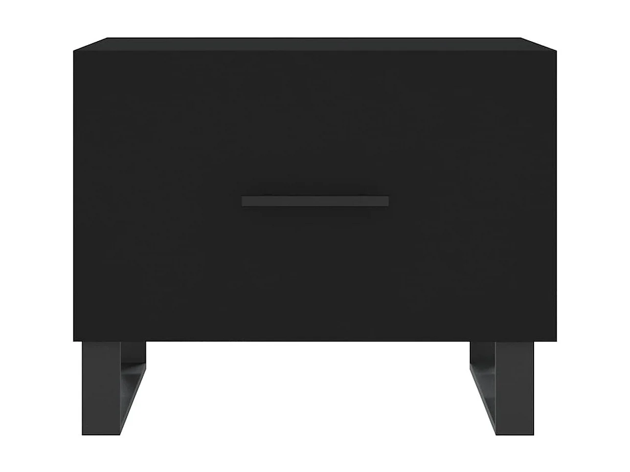 Tables basses 2 pcs noir 50x50x40 bois d'ingénierie