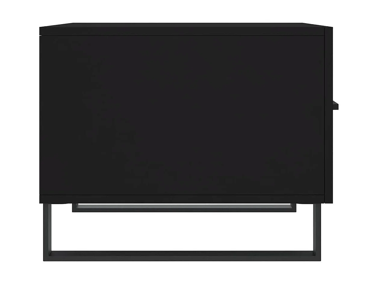 Tables basses 2 pcs noir 50x50x40 bois d'ingénierie