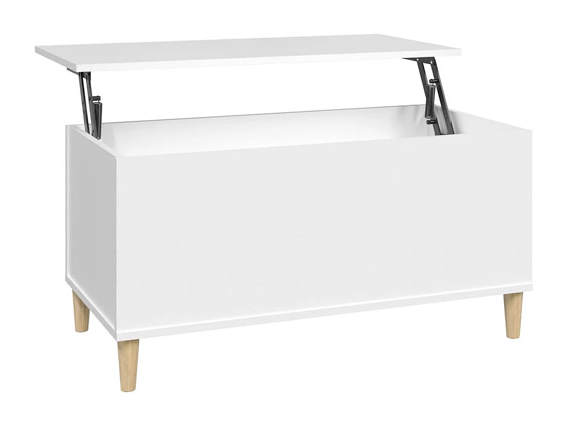 Table basse Blanc 90x44,5x45 Bois d'ingénierie