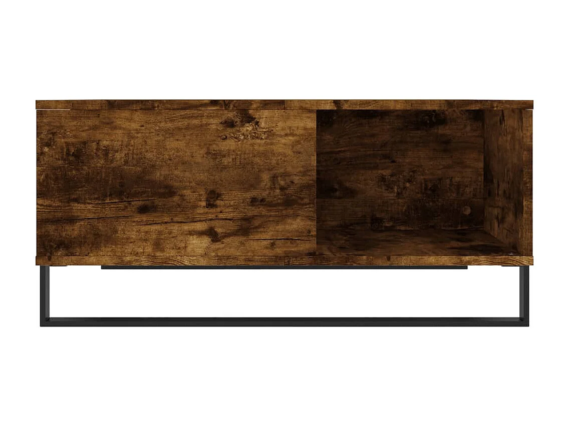 Table basse chêne fumé 80x80x36,5 bois d'ingénierie