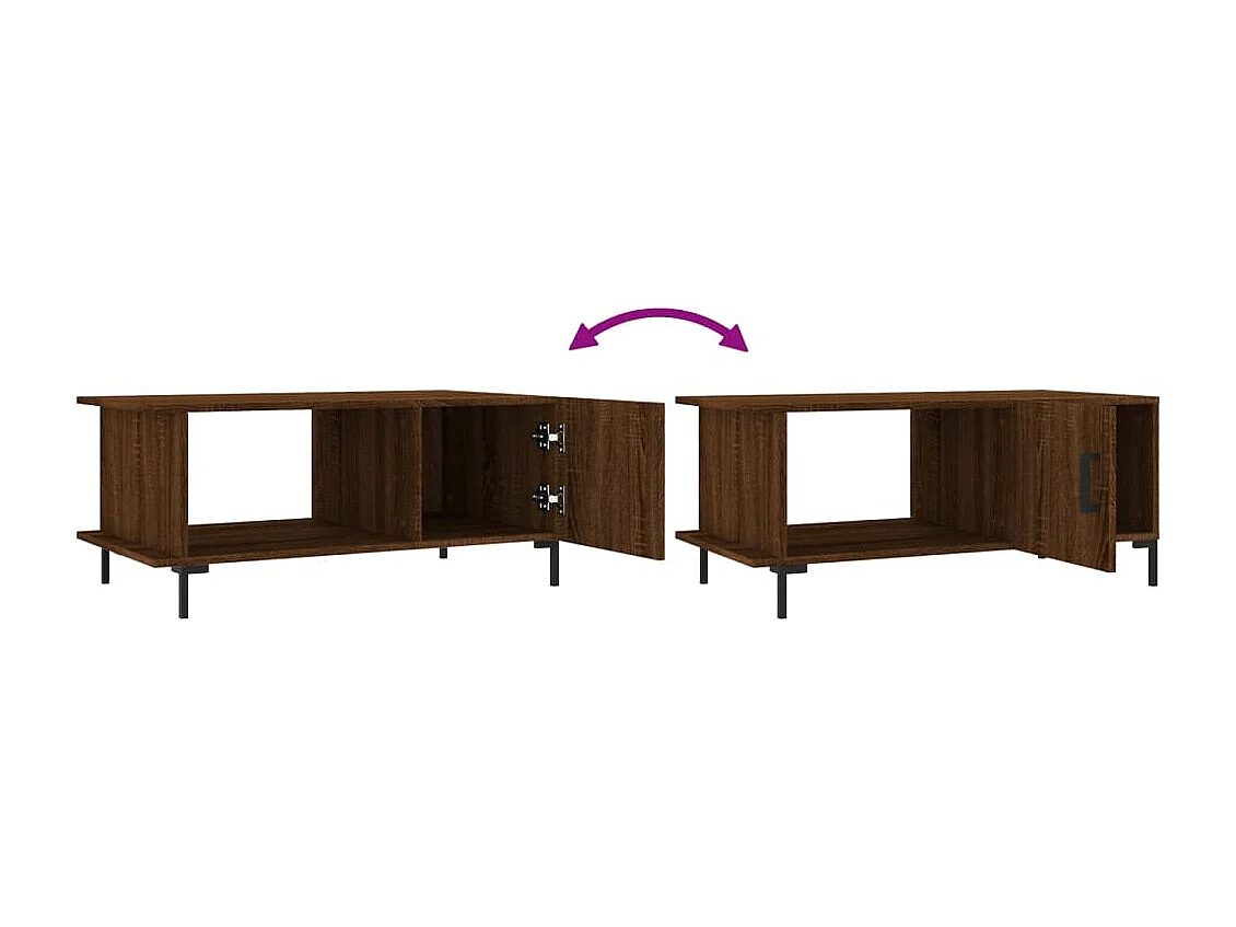 Table basse chêne marron 90x50x40 bois d'ingénierie