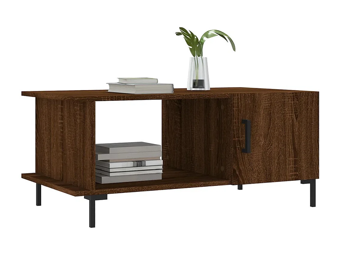 Table basse chêne marron 90x50x40 bois d'ingénierie