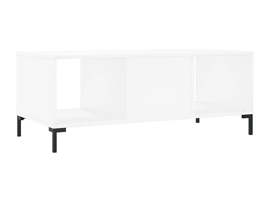 Table basse blanc 102x50x40 bois d'ingénierie