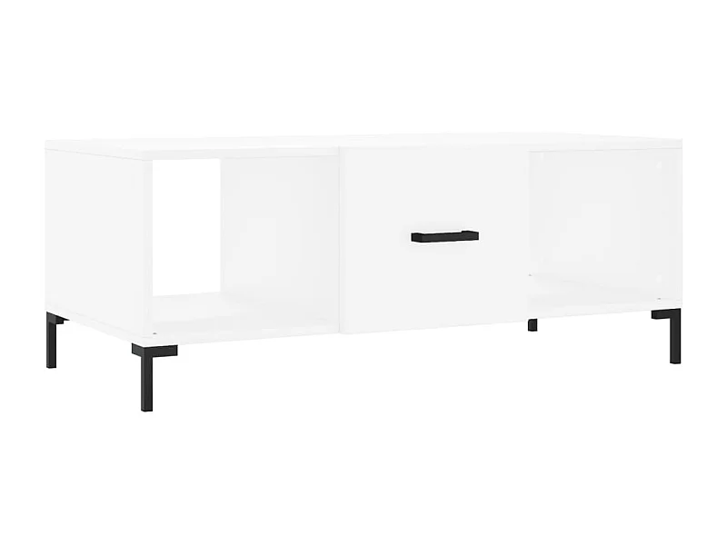 Table basse blanc 102x50x40 bois d'ingénierie