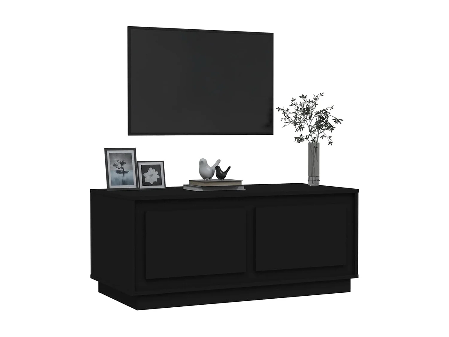 Table basse noir 102x50x44 bois d'ingénierie