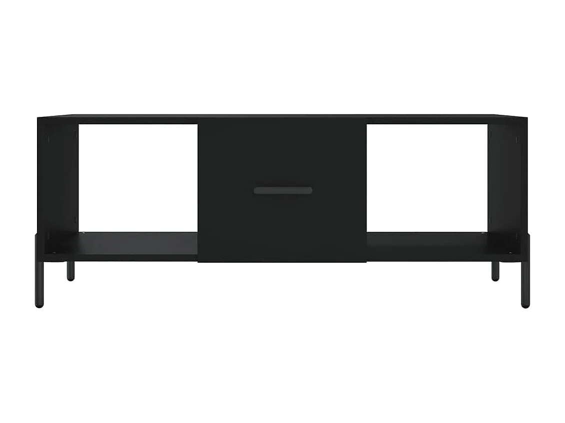 Table basse noir 102x50x40 bois d'ingénierie