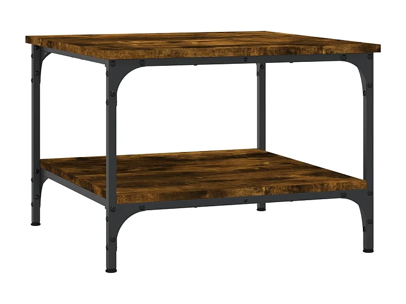 Table basse chêne fumé 55x55x40 bois d'ingénierie