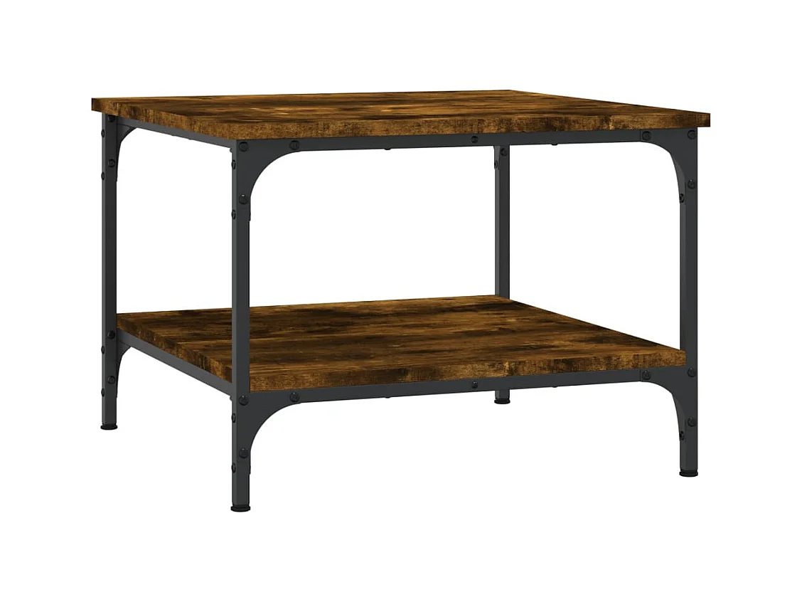 Table basse chêne fumé 55x55x40 bois d'ingénierie