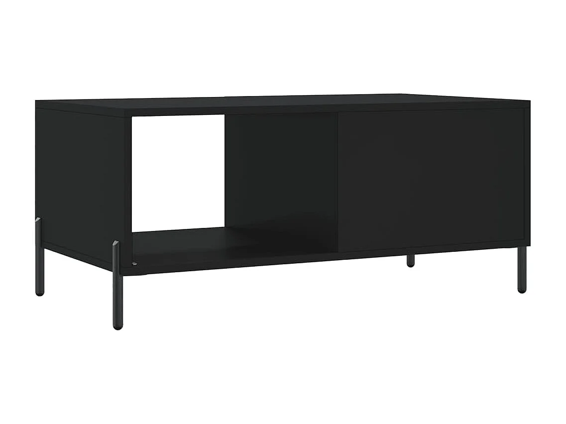 Table basse noir 90x50x40 bois d'ingénierie