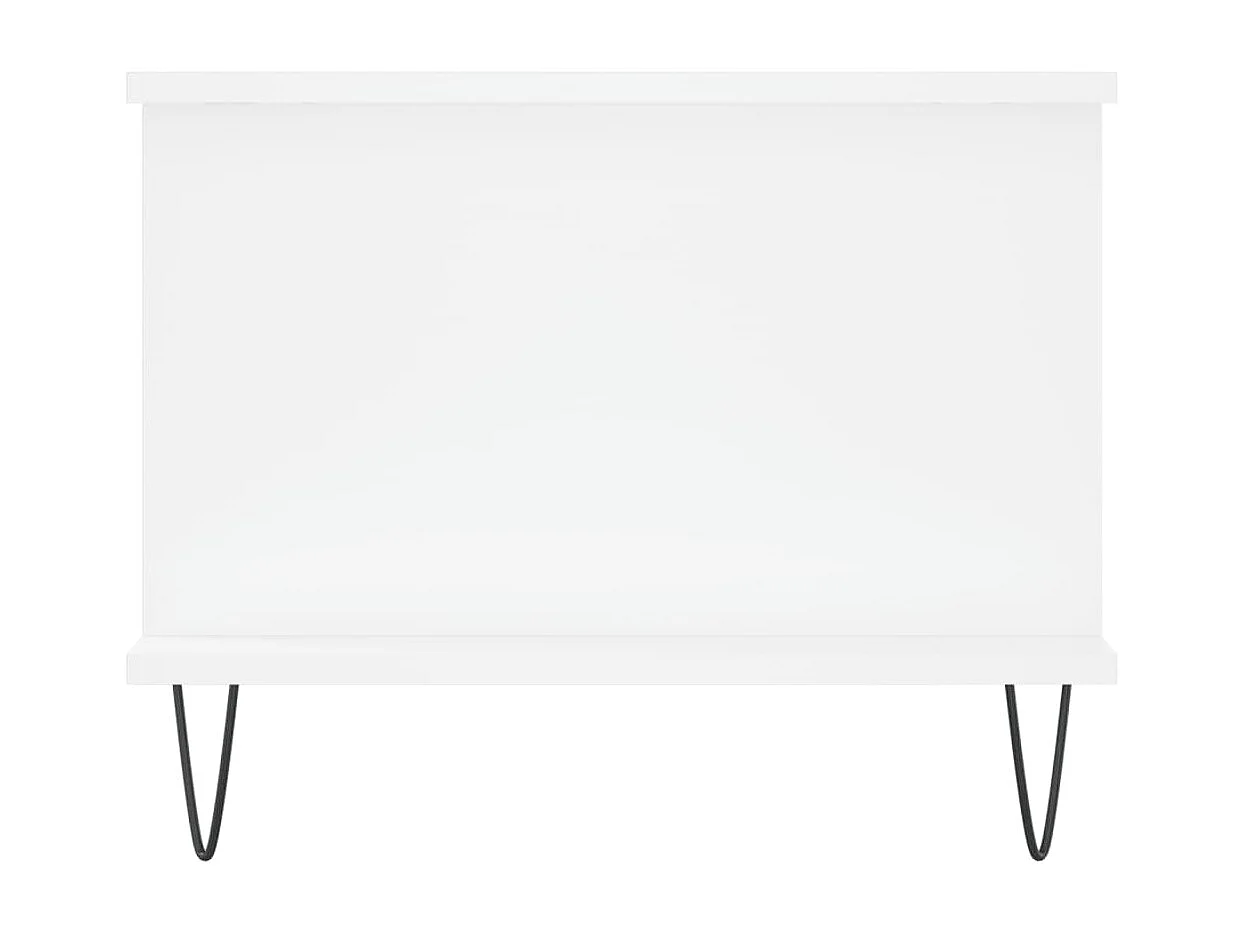 Table basse blanc 90x50x40 bois d'ingénierie