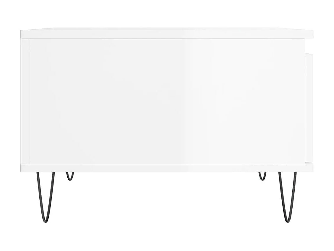 Salontafel 55x55x36,5 cm bewerkt hout hoogglans wit