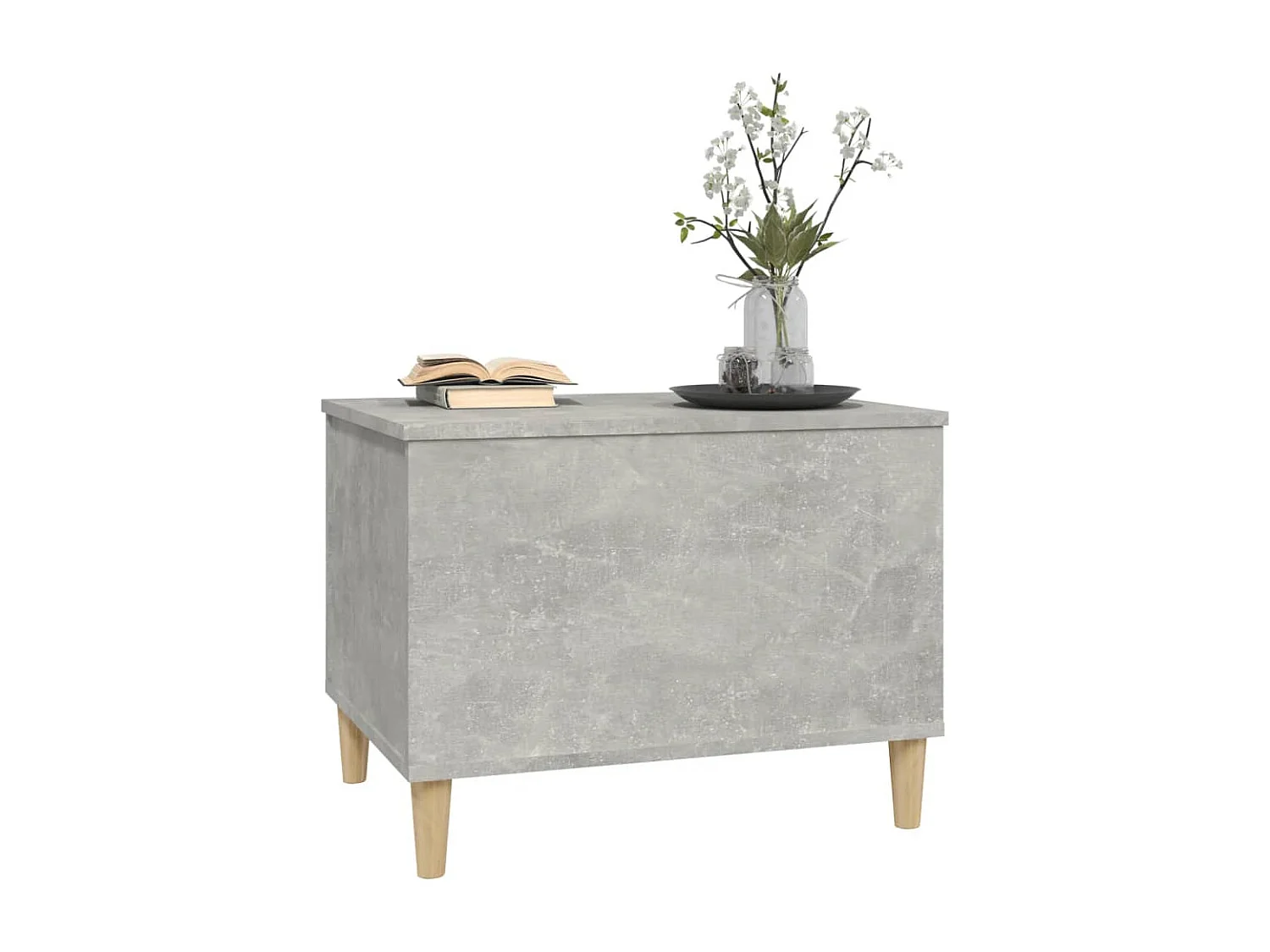 Table basse Gris béton 60x44,5x45 Bois d'ingénierie