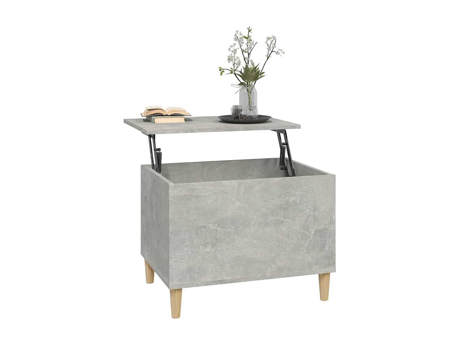 Table basse Gris béton 60x44,5x45 Bois d'ingénierie