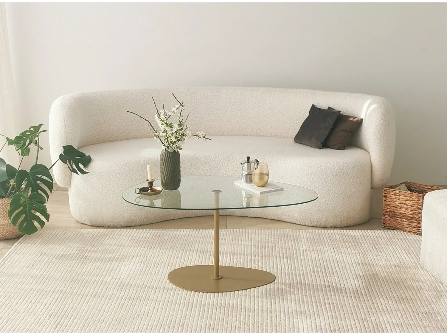 Dova design salontafel 90 cm-Kleur gouden