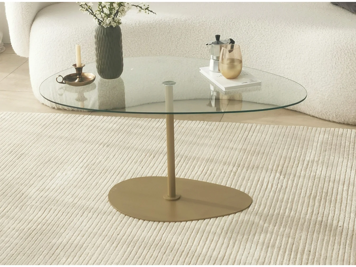 Dova design salontafel 90 cm-Kleur gouden