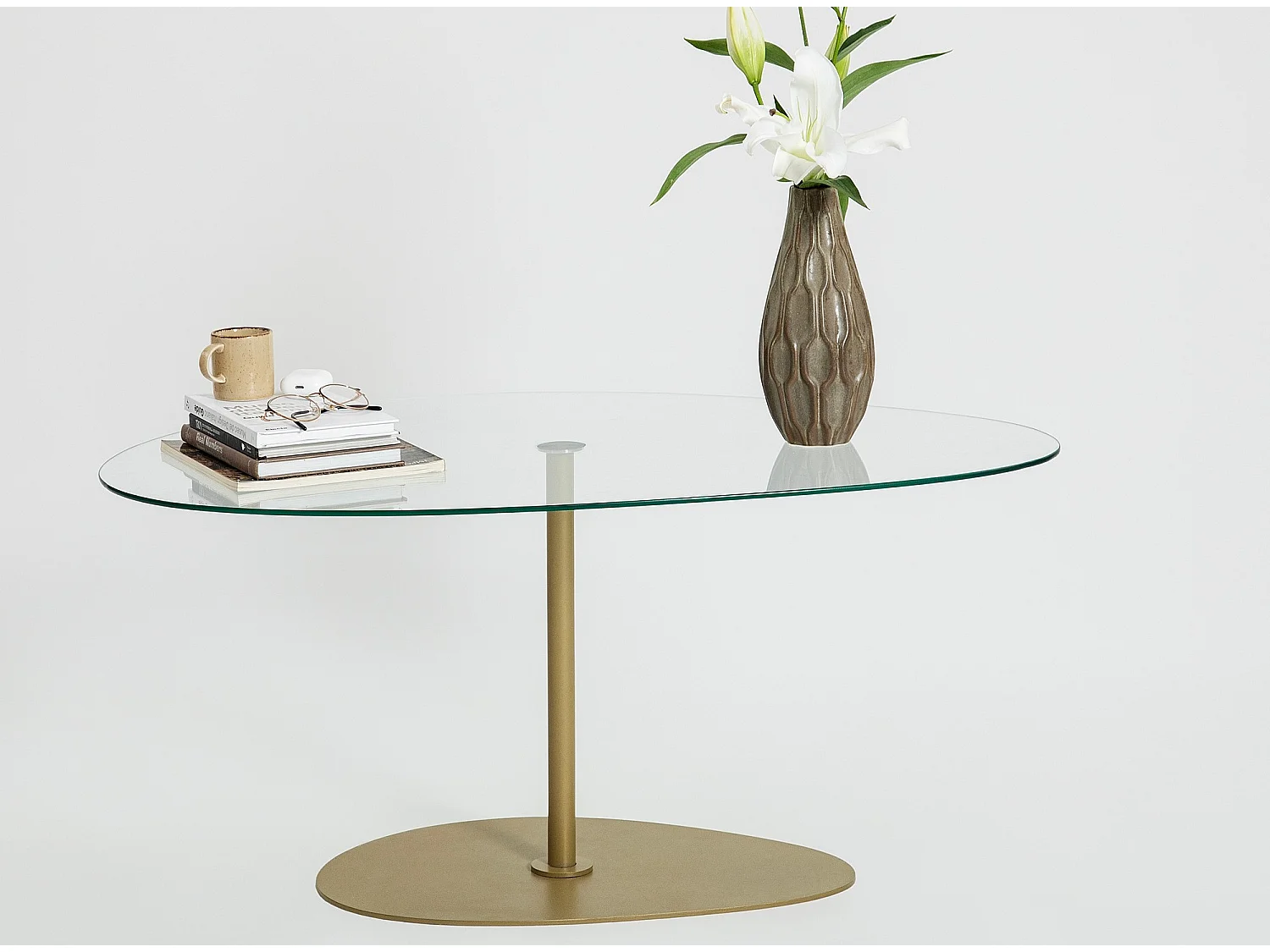 Table basse design Dova 90cm-Couleur Doré