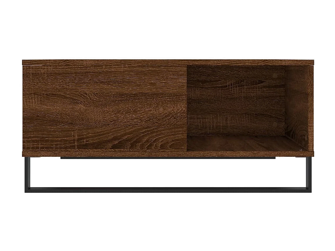 Table basse chêne marron 80x80x36,5 bois d'ingénierie