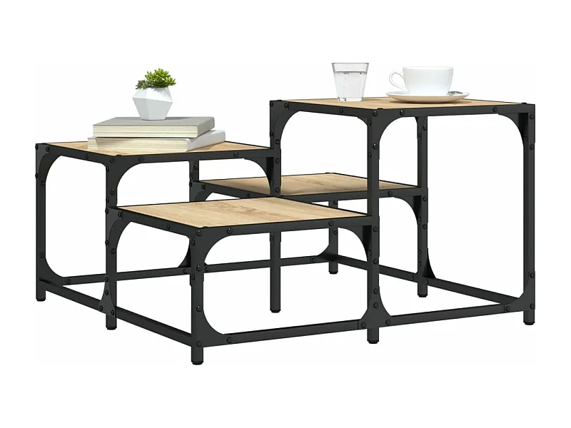 Table basse chêne sonoma 68x68x40 bois d'ingénierie