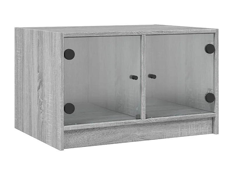 Table basse avec portes en verre sonoma gris 68x50x42