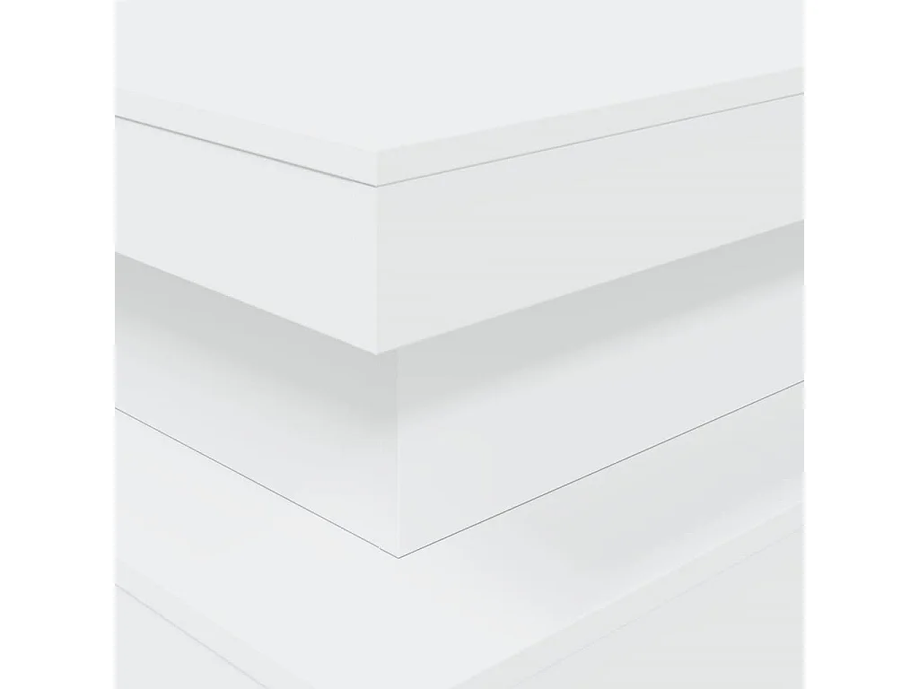 Table basse avec lumières LED blanc 90x50x40