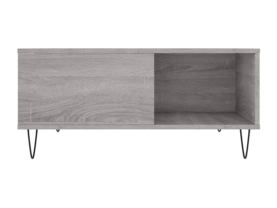 Table basse sonoma gris 80x80x36,5 bois d'ingénierie