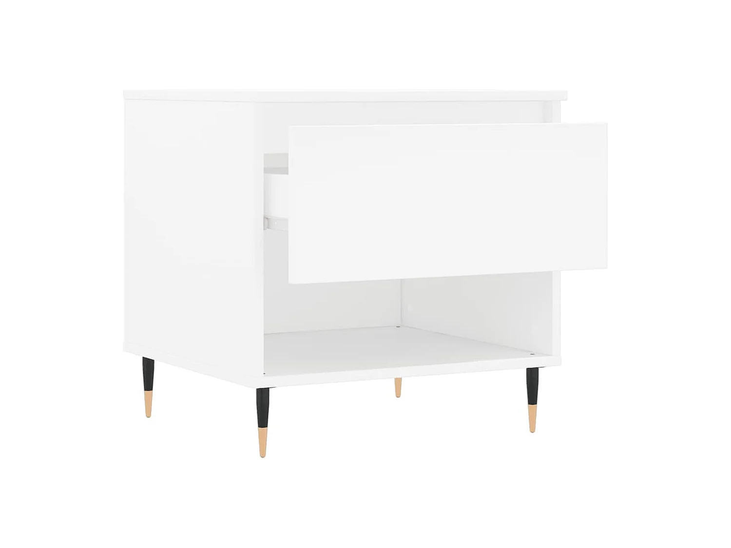 Tables basses 2 pcs blanc 50x46x50 bois d'ingénierie