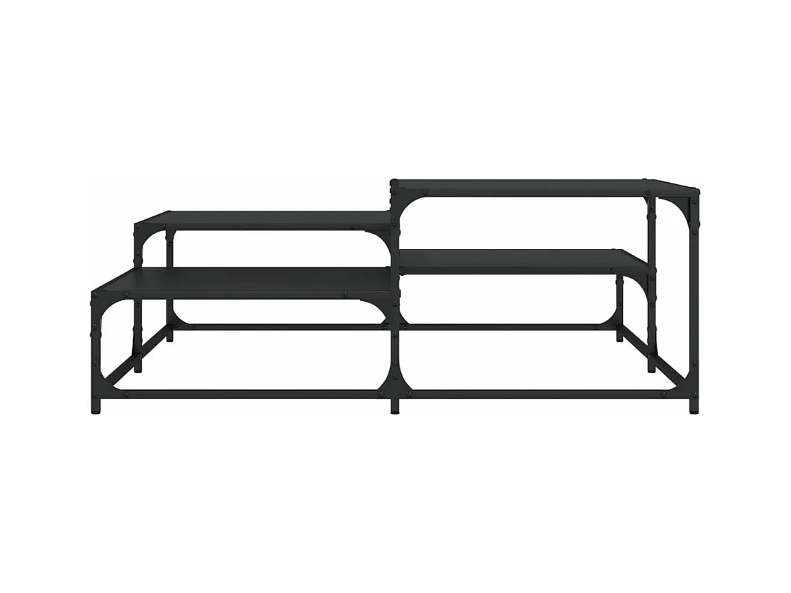 Table basse noir 107x107x40 bois d'ingénierie