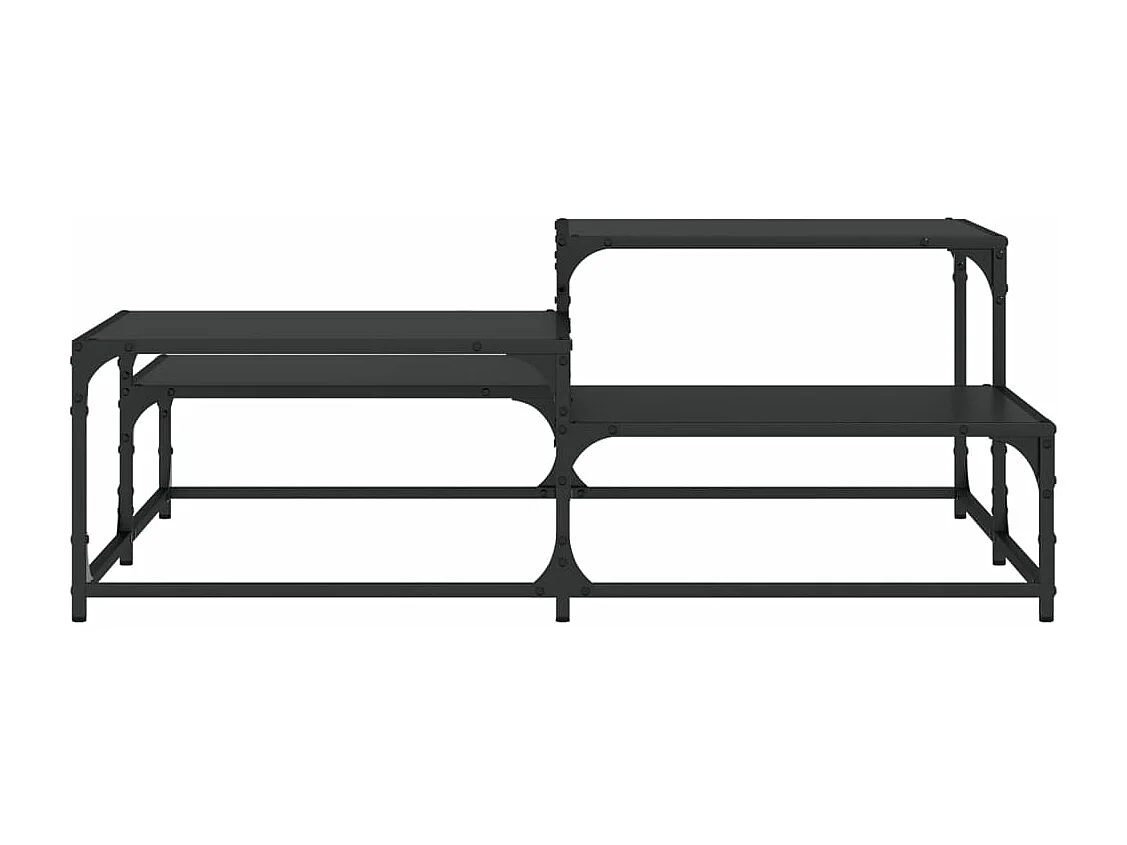Table basse noir 107x107x40 bois d'ingénierie