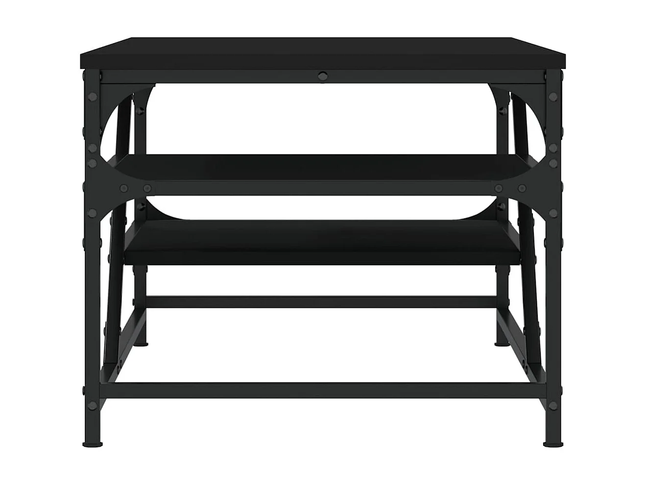 Table basse noir 100x49x40 bois d'ingénierie