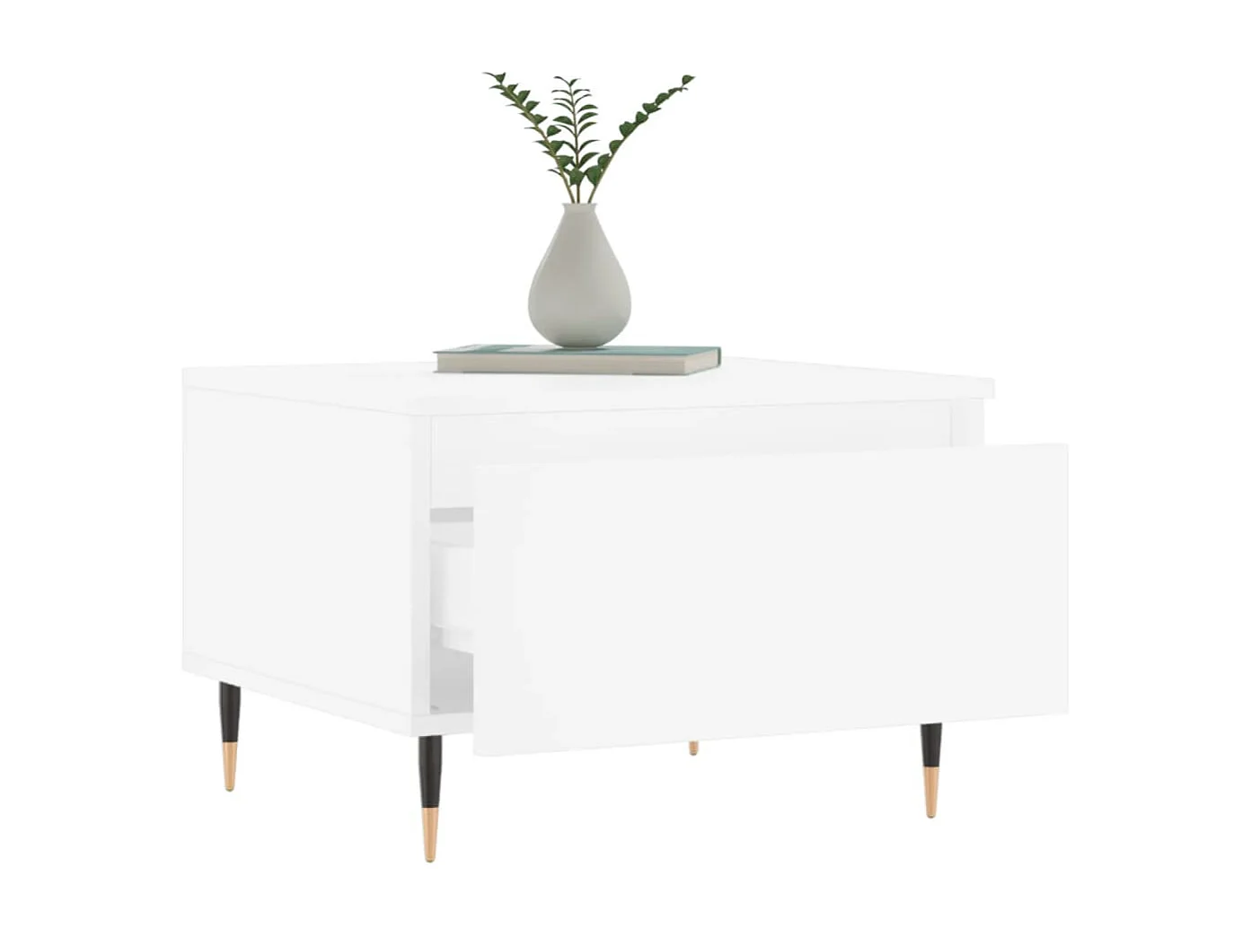 Tables basses 2 pcs blanc 50x46x35 bois d'ingénierie