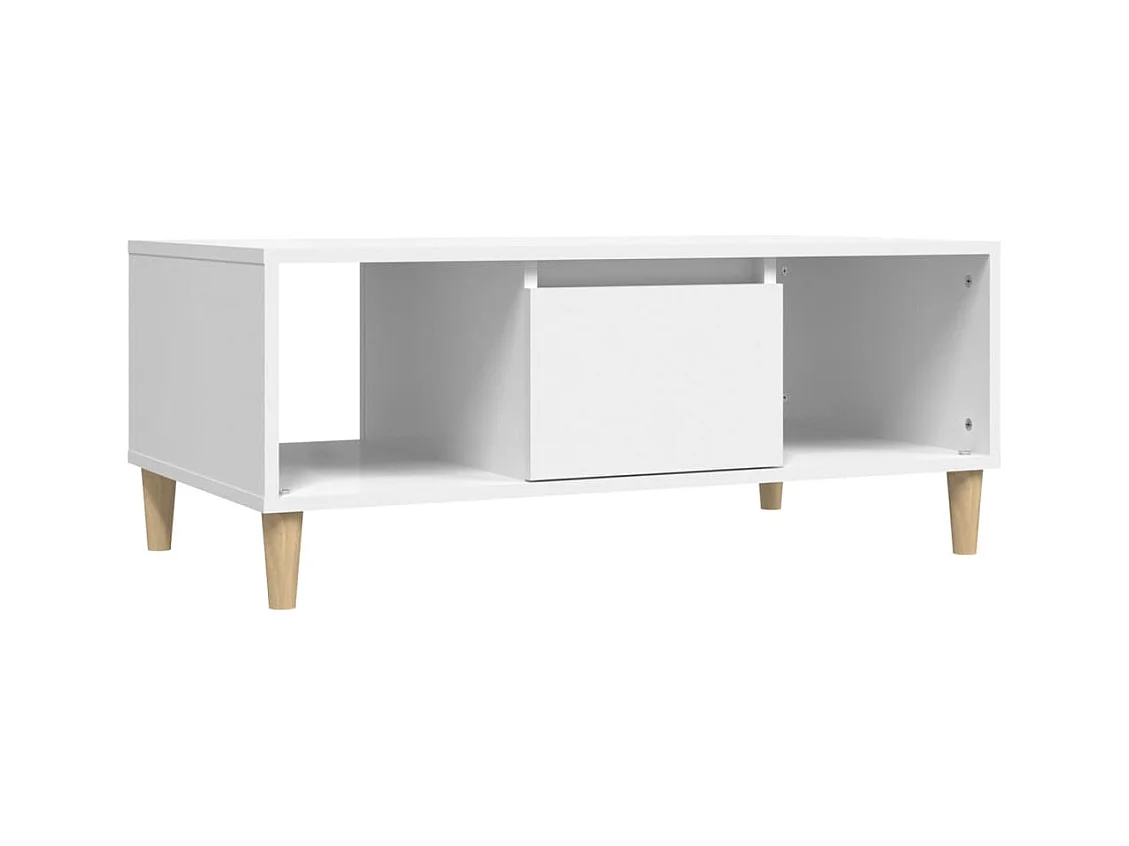 Table basse Blanc 90x50x36,5 Bois d'ingénierie