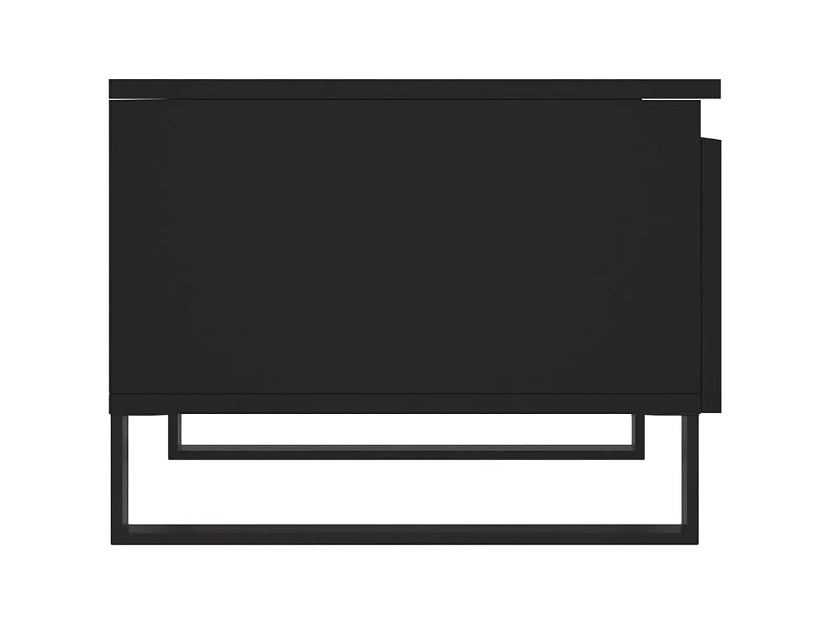 Tables basses 2 pcs noir 50x46x35 bois d'ingénierie