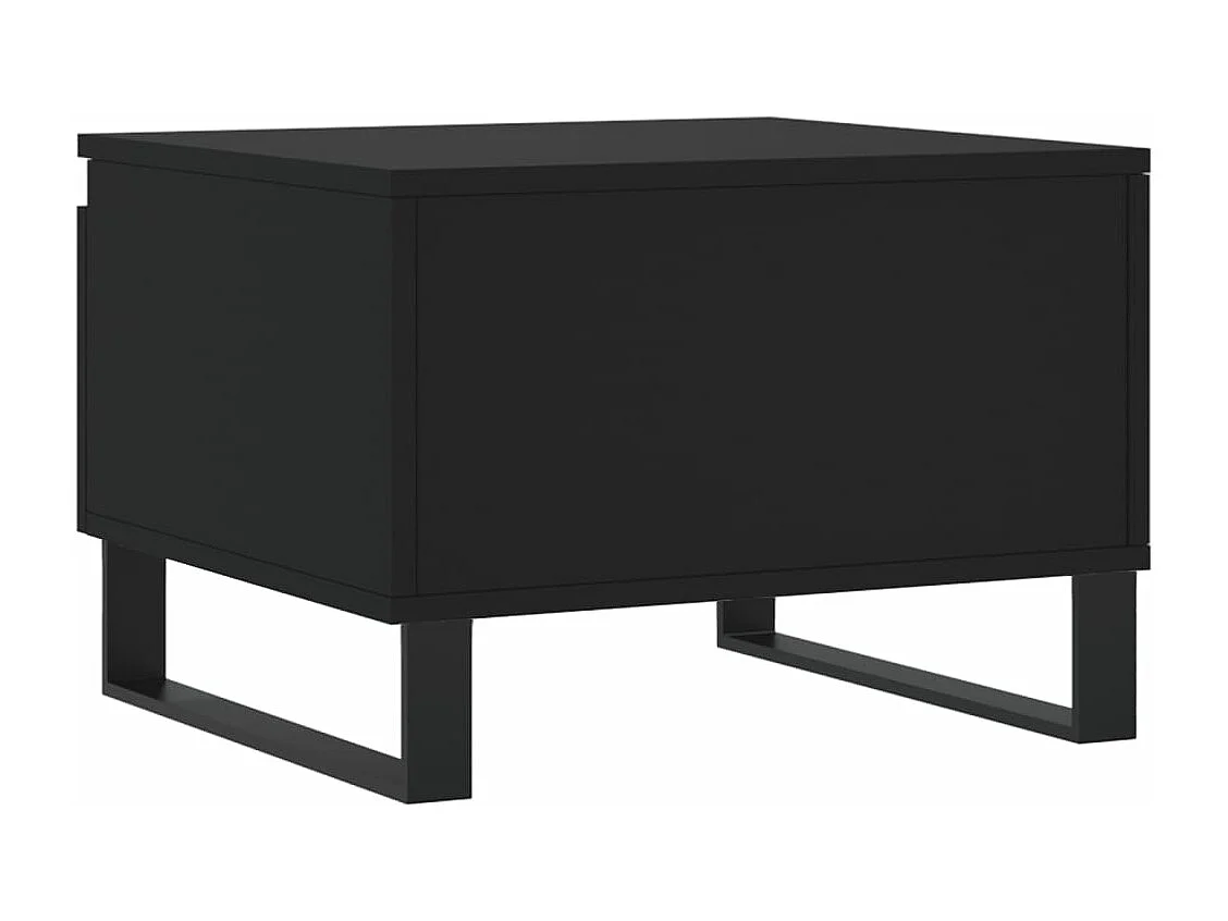 Tables basses 2 pcs noir 50x46x35 bois d'ingénierie