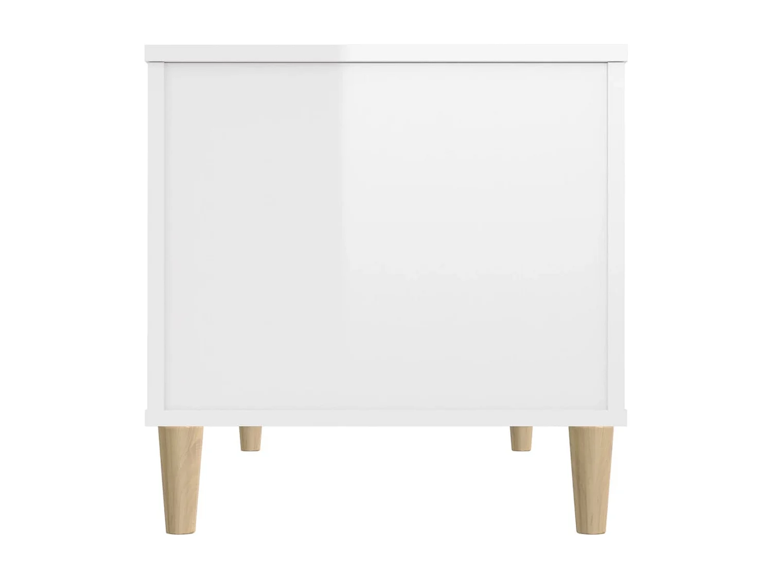 Table basse Blanc brillant 90x44,5x45 Bois d'ingénierie
