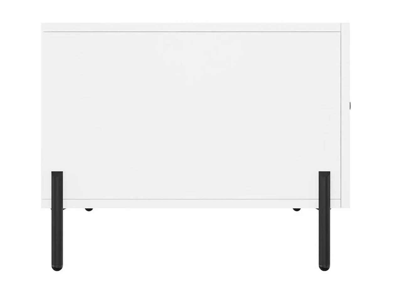 Tables basses 2 pcs blanc 50x50x40 bois d'ingénierie