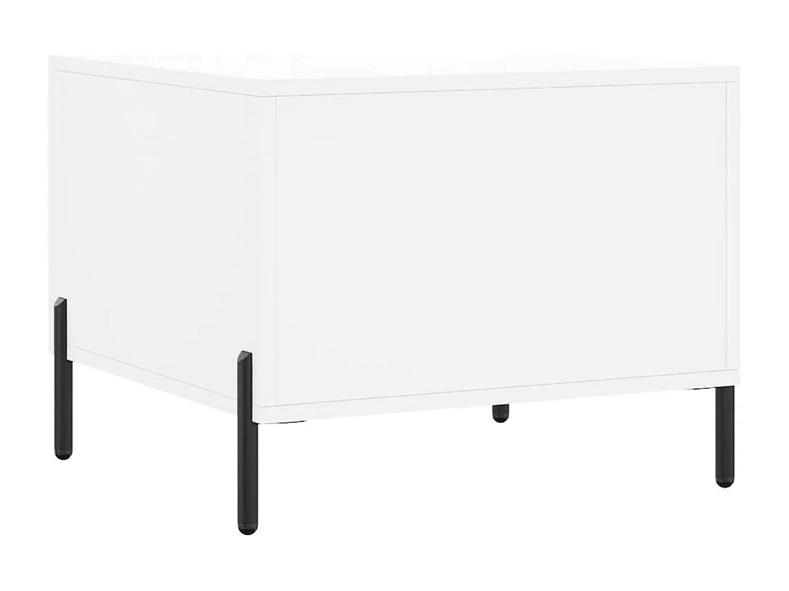 Tables basses 2 pcs blanc 50x50x40 bois d'ingénierie