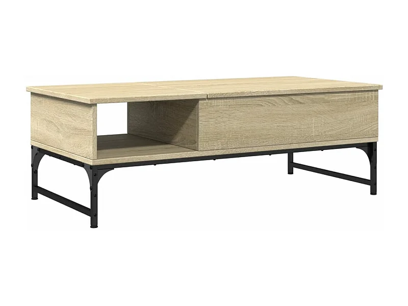 Table basse chêne sonoma 100x50x35 bois d'ingénierie et métal