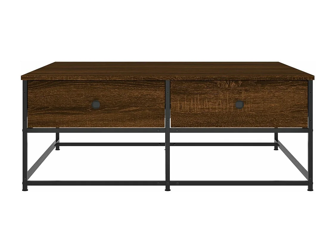 Table basse chêne marron 100x99x40 bois d'ingénierie