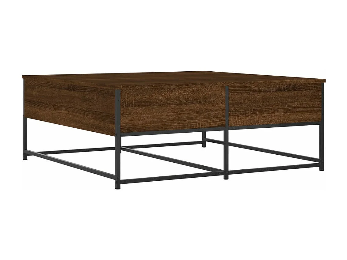 Table basse chêne marron 100x99x40 bois d'ingénierie