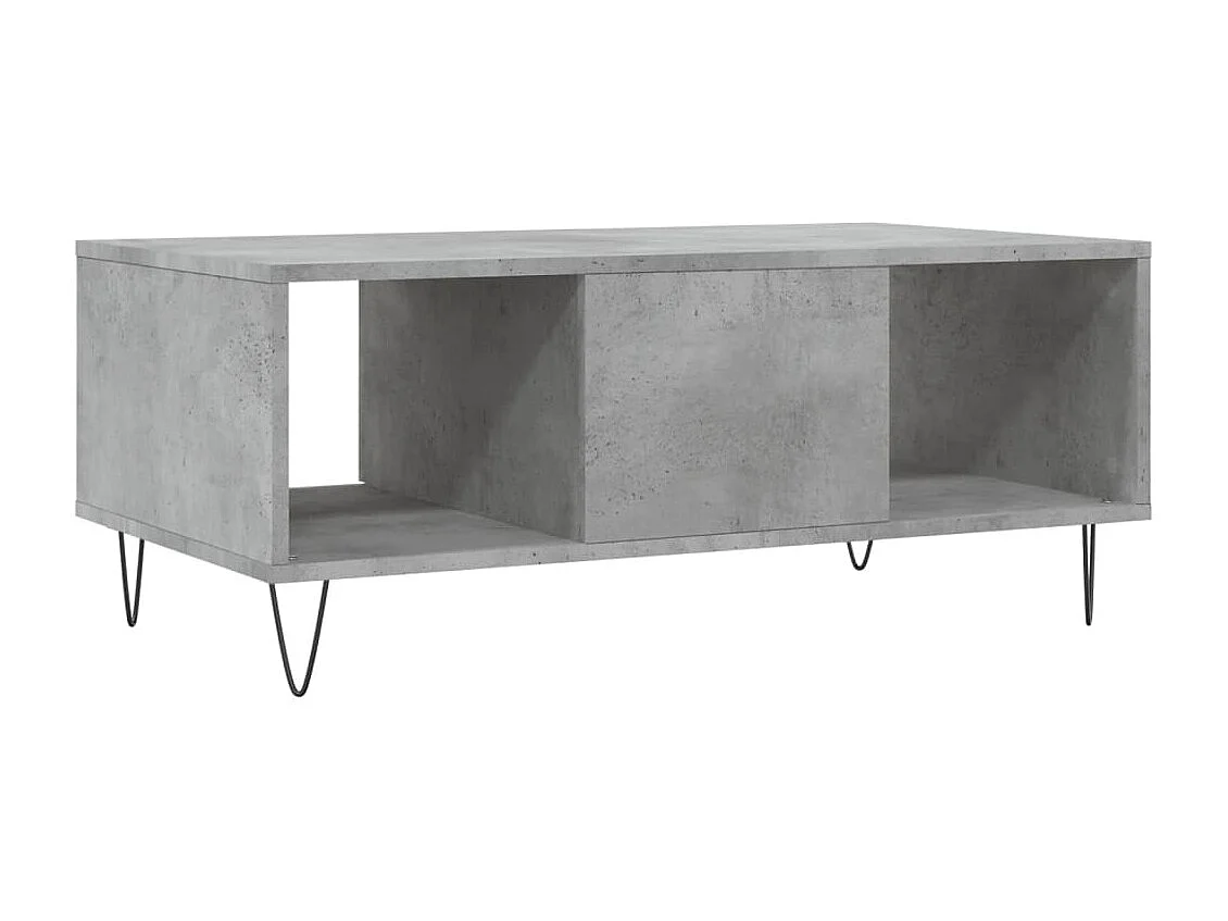 Table basse Gris béton 90x50x36,5 Bois d'ingénierie