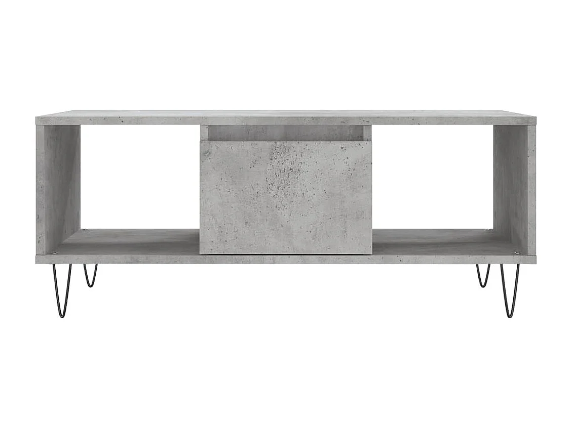 Table basse Gris béton 90x50x36,5 Bois d'ingénierie