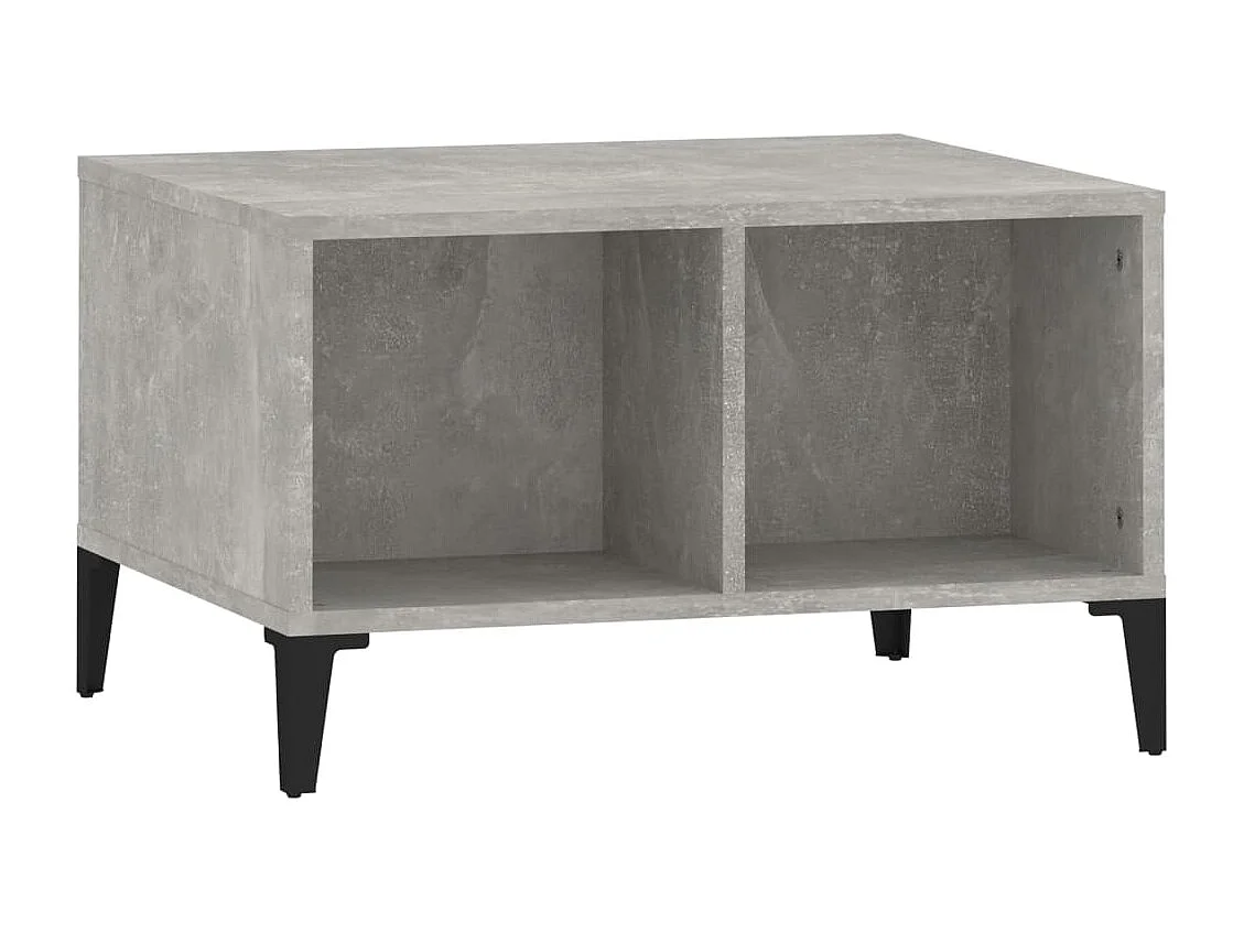 Table basse Gris béton 60x50x36,5 Bois d'ingénierie