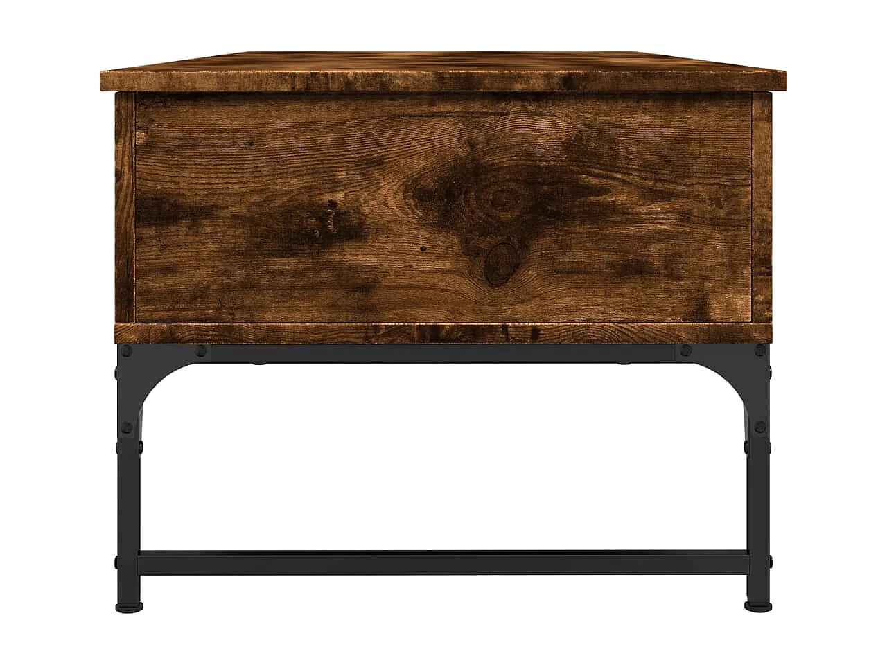 Table basse chêne fumé 100x50x40 bois d'ingénierie et métal