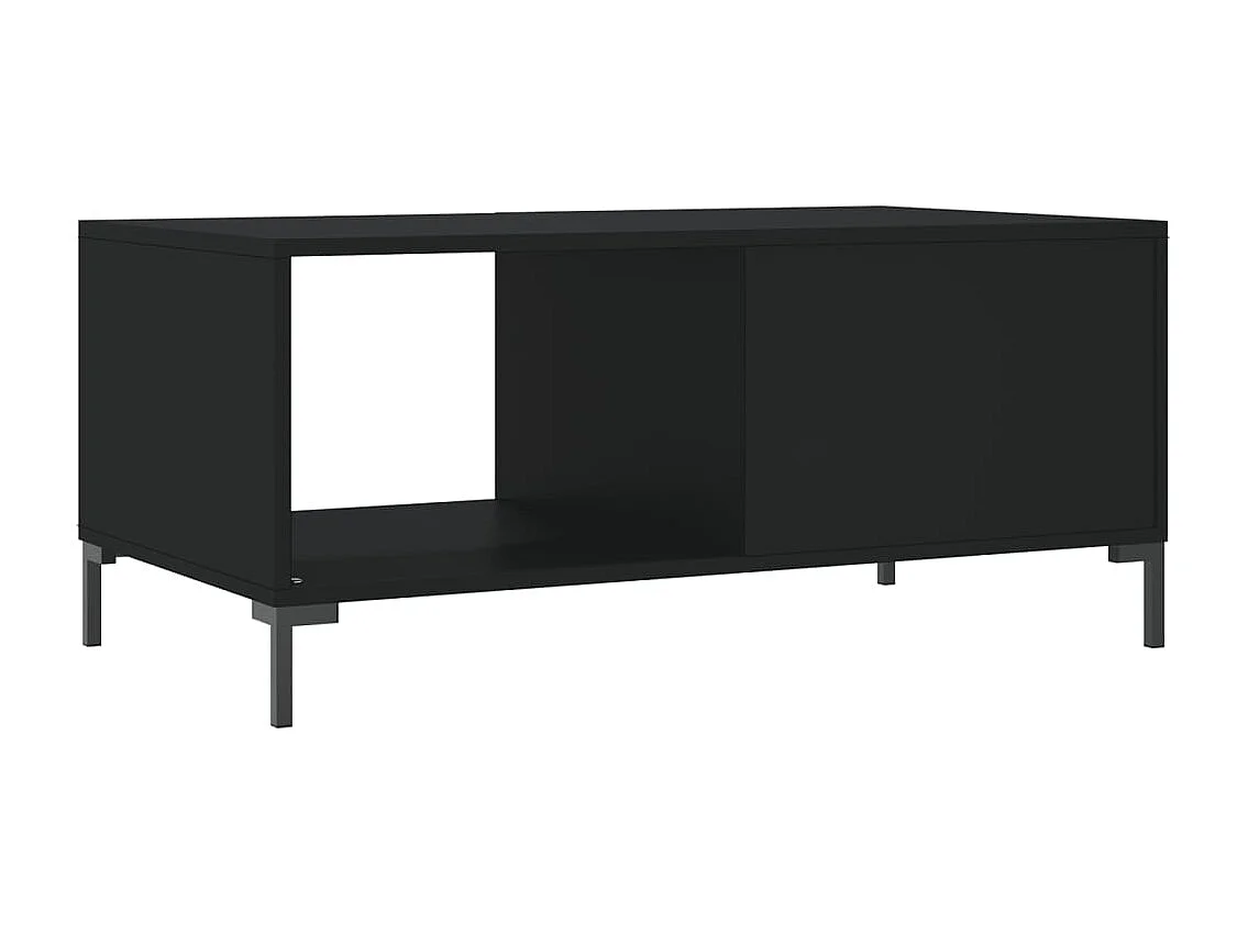 Table basse noir 90x50x40 bois d'ingénierie