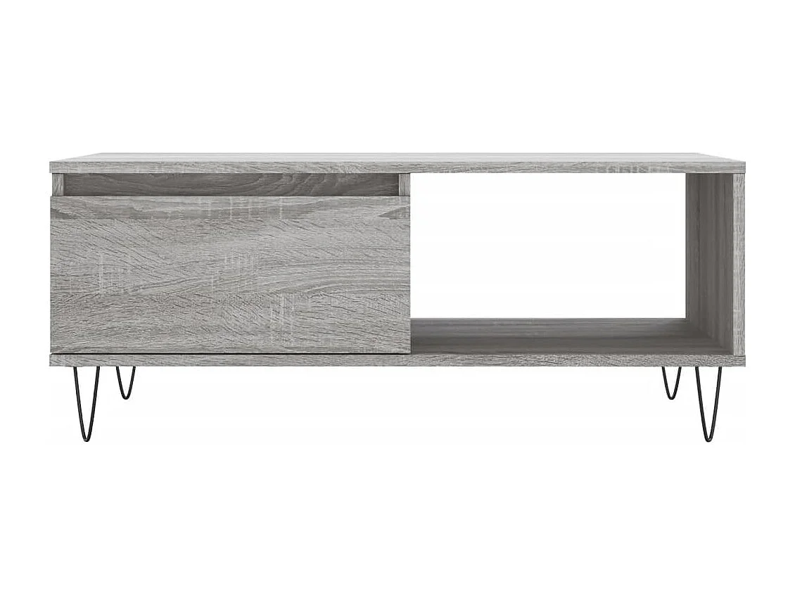 Table basse Sonoma gris 90x50x36,5 Bois d'ingénierie