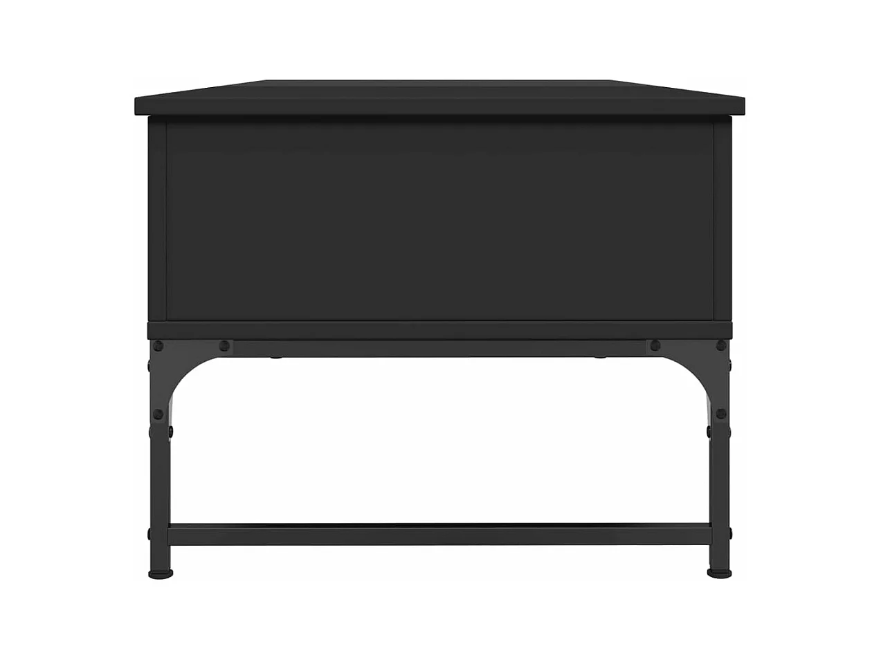 Table basse noir 100x50x40 bois d'ingénierie et métal