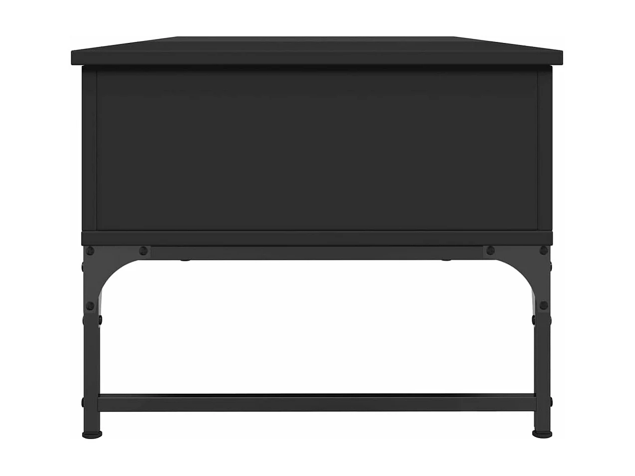 Table basse noir 100x50x40 bois d'ingénierie et métal