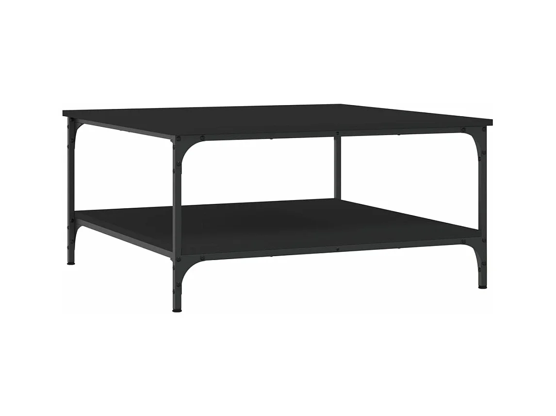 Table basse noir 80x80x40 bois d'ingénierie